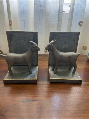 Hearth & Hand With Magnolia Galvanized Set of Goat Bookends